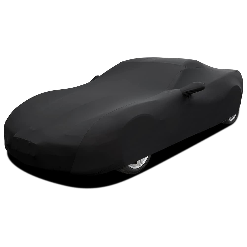 Photo 1 of WinPower Indoor Sports Car Cover 154-169 inches Stretch Dustproof Protection Full Car Cover for Underground Garage, Car Show, Black