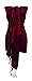 Peach Couture Elegant Vintage Two Color Jacquard Paisley Pashmina Shawl Wrap Burgundy and Black