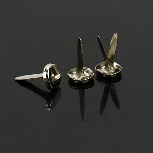 WSSROGY 200 Pcs Silver Paper Fasteners Metal Brads Fastener for Paper Craft,1/2 Inches - Thumbnail 4