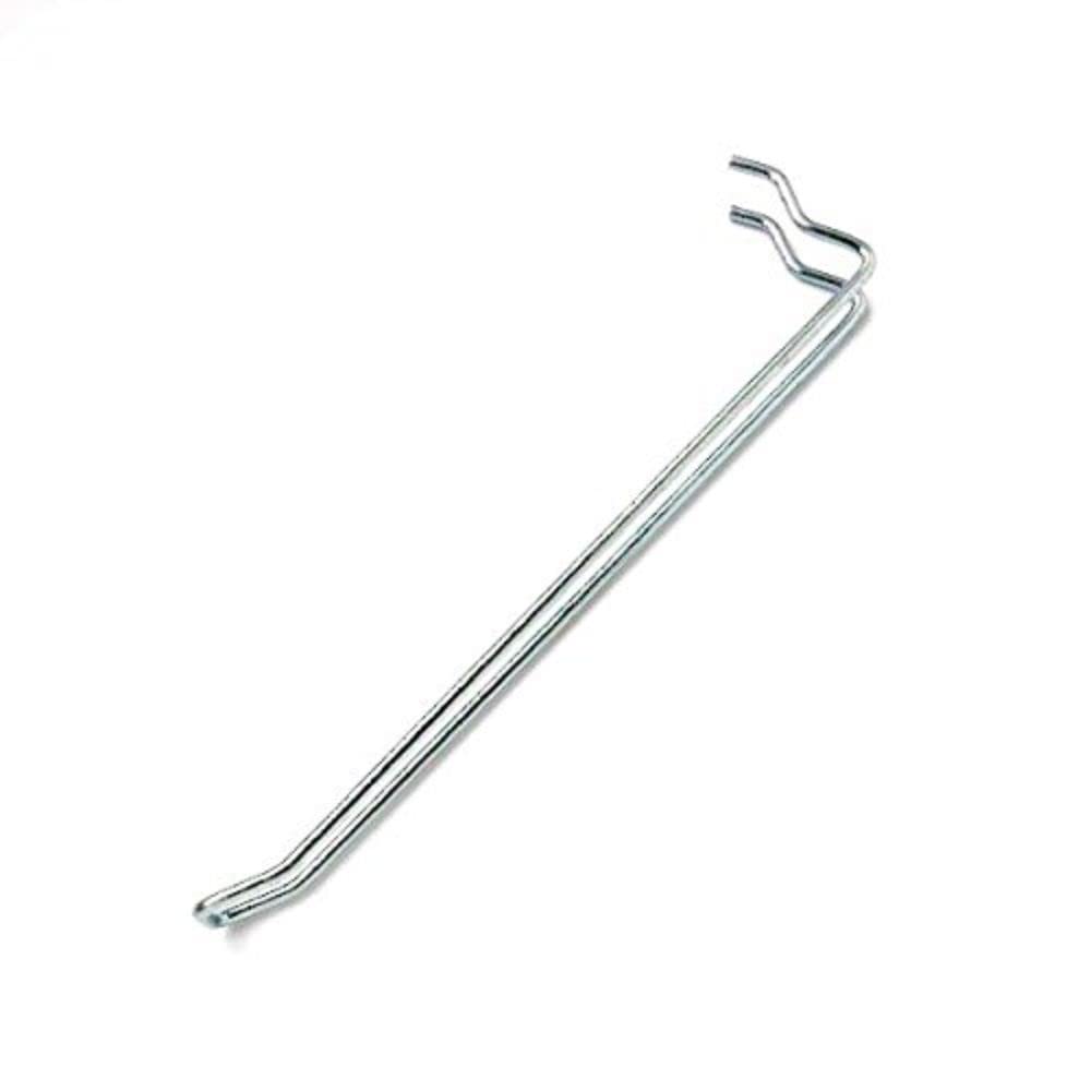 Merriway BH01887 (10 Pcs) 200 mm (8 Inch) Looped Pegboard Hook Bright Zinc Plated - Pack of 10 Pieces