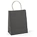 GSSUSA 50 Pcs Black Gift Bags Medium 8x4.75x10.5, Kraft Paper Bags with Handles for Shopping, Gift, Merchandise, Retail, Party Favor, Gift Bags, Bags for Small Business, Boutique, Bolsas de Papel