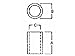 100PCS 6mm Black Nylon Round Spacer, OD 7mm, ID 3.2mm, Not Threaded, for M3 Screws, Plastic.