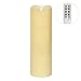 3D Moving Flame Led Candle With Timer, Pillar Flamless Candle for Christmas Decoration, 3x7 Inch, Ivory