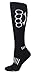 MOXY Socks Black with White Brass KNUX Knee-High Fitness Deadlift Socks