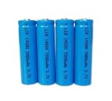 ON THE WAY®4Pcs 14500 2000mAh 3.7V Li-ion Lithium Rechargeable Battery AA Batteries For Led Flashlight Torch(Blue)