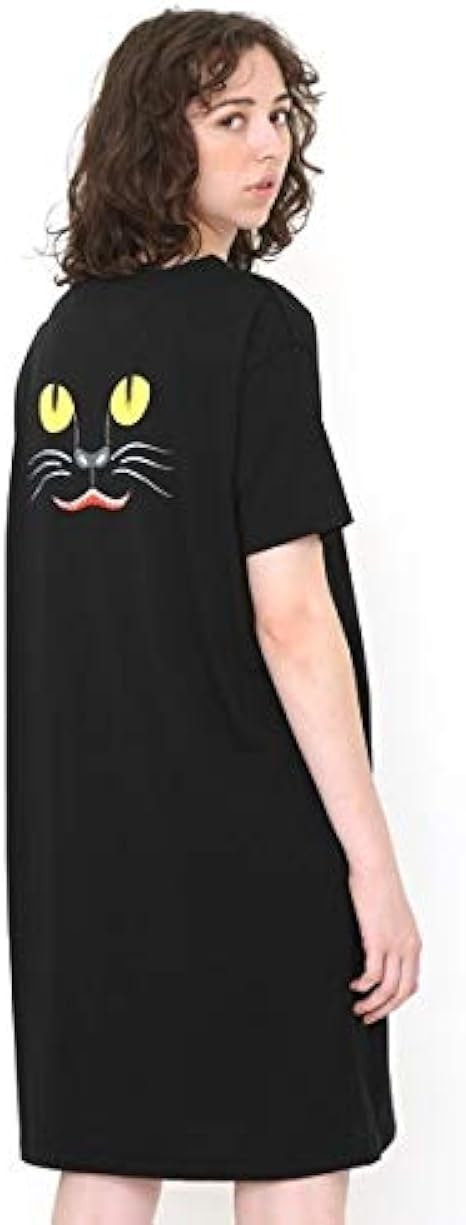 Amazon グラニフ Graniph レディース コラボレーションコクーンワンピース 化け猫団扇 石黒亜矢子 100ブラック Ladies F ワンピース チュニック 通販 Amazon グラニフ Graniph レディース コラボレーションコクーンワンピース 化け猫団扇 石黒亜矢子 100ブラック Ladies F ワンピース チュニック 通販