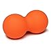 Lacrosse Massage Ball Double Peanut Ball Exercise Ball Fitness Ball for Deep Tissue Trigger Point and Myofascial Release Foot Massage Yoga Fitness Sport Muscle Tension Release (Orange)