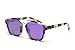 SojoS Square Fashion Women Mirrored Lens Abstract Sunglasses With Beige Frame/Purple Lens