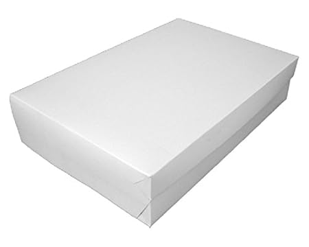 50 Stk. Kuchenkarton - Tortenkarton für Rouladen, 30x45x10cm, weiß