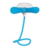 E-More Mini USB Portable Fan Collapsible Outdoor Fan Desktop Fan Flexible Small Rechargeable Fan Handheld Fans Table Fan Personal Fans - USB Powered (Blue)