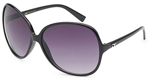CG Eyewear Designer Vintage Oversized Womenâ€™s Sunglasses (Black Oversized)