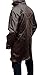 Trench Mens Leather Coat - Black Shearling Coats for Men