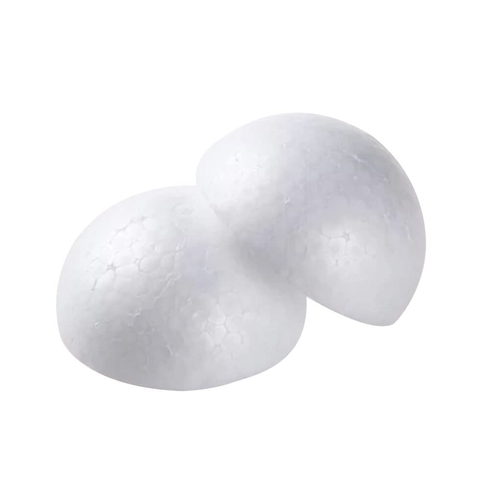 Abaodam 10 Pieces Floral Jewelry goblincore Room Decor Black Trim Balls Half White Shapes Craft Foam Balls Craft Supplies Decorations Decorate polystyrene Board