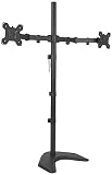 VIVO Dual Monitor Free-Standing Stand up Desk Mount, Extra Tall 40 inch Pole, Height Adjustable | Fits up to 27 inch Screens (STAND-V012F)