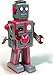 Retro Toy Robot - Clockwork Tin Robot Gray 9