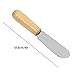 DaKuan Wood Handle Butter Spreader, 4 Inch, Cream Cheese Condiment Knives, Set of 6