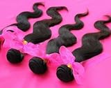 10-28 inch Indian 100% TRUE VIRGIN Remy Human Hair Extensions Natural Wave #1B Weave (10
