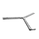 NYKKOLA 1Pcs Sliver Metal Practice Butterfly Comb Style Knife Trainer Tool