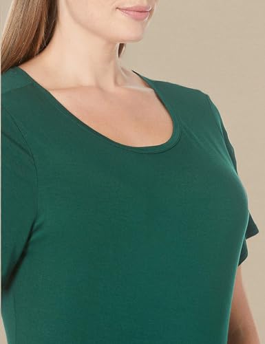 AMAZON ESSENTIALS WOMEN’S SHORT-SLEEVE WAISTED MAXI DRESS (AVAILABLE IN PLUS SIZE), JADE GREEN, LARGE