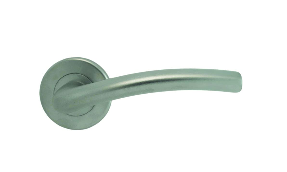 Serozzetta Liddel Door Handles on Round Rose - Satin Chrome