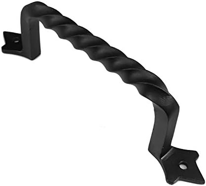 Amazing 22 Twist Door Pull Handle - Cast Iron Handcrafted