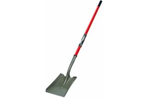 Truper 31657 Tru Built 47-Inch Square Point Shovel, Long Handle, Fiberglass