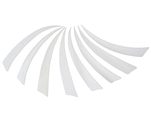 3 Dozen Right Wing 5â€ White Natural Peltate Arrows Feathers Archery Arrow Fletch Fletching