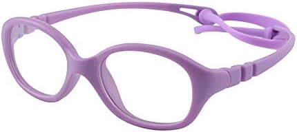 Unbreakable Flexible Kids Glasses Frame with Clear Oval Lens Cute Eyewear Frame for Girls(Age 2-5)