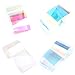 WOKOTO 15 Rolls Glass Foil Nail Art Transfer Stickers Tips Laser Solid Color Adhesive Nail Wraps Decals Manicure Decoration (0.98inchs39.4inchs)