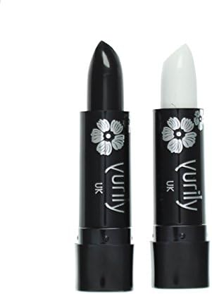 Yurily Black &amp; White Halloween Lipstick Set -Vampire, Ghost, Skeleton &amp; Zombie