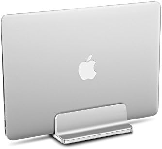 Adjustable Laptop Stand,Savman Portable Aluminum Vertical Laptop Stand Holder Fits All Apple MacBook Pro Air HP Dell Acer Lenovo Microsoft Samsung Sony ASUS Laptops (Silver)