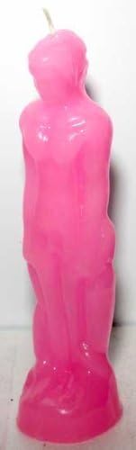 Pink Male Image Candle