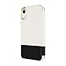 kate spade new york Cement/Black Color Block Folio Case for iPhone XR - Saffiano Leather ID & Card Holder