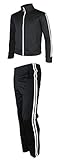 myglory77mall Men's Running Jogging Track Suit Jacket and pants Warm Up Pants Gym Training Wear