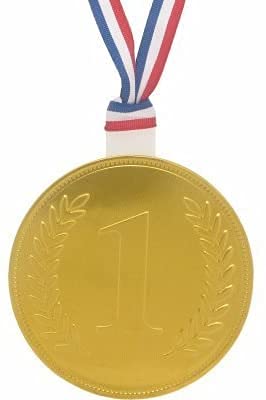 Milk Chocolate No.1 Gold Medal with Blue, White and Red Ribbon