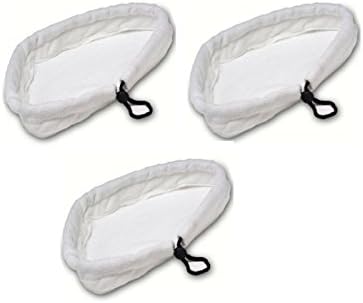 3 x Microfibre Steam Mop Pads Fits Vax S2 Montiss Bionaire Delta Efbe-Schott (by Deals2u365 - White)