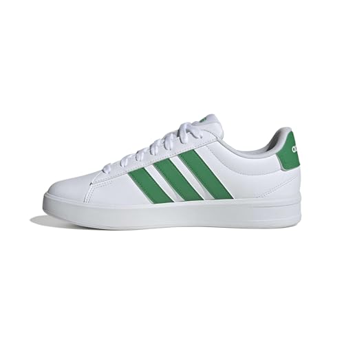 adidas Men's Grand Court Sneaker, White/Green, 7