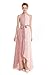 CoCo fashion Women's Summer Chiffon Halter Neck Sleeveless Maxi Dress with Belt