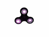 Fidget Spinner Toy With Pink LED Lights Black ABS Base & Best Ceramic Bearing, 360 Anti Anxiety Glow In The Dark 1-3 Min Spin Time, Tri-Spinner Prefect For ADHD, ADD And Autism For Kids Adults