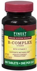 Finest Nutrition B Complex with Vitamin C, Tablets, 100 ea by Finest Nutrition