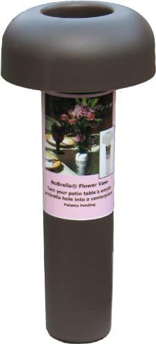 NoBrella Flower Vase Patio Table Umbrella Hole Insert Bronze