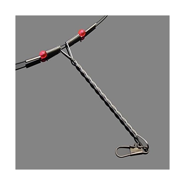 10-Pcs-Stainless-Steel-Fishing-lures-Wire-Leader-Trace-with-Snap-Beads-3-Arms-Fishing-Rigs-Leaders-Trace-50LB-Tested-for-Freshsalt-Water