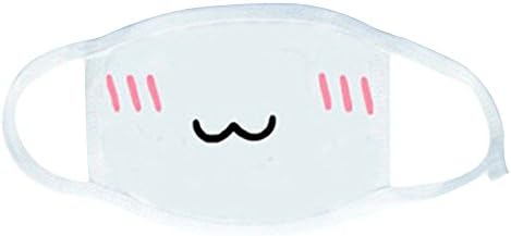Frankfort White Anime Emoticon Mouth-Muffle Kaomoji Anti-Dust Cute Face Mask (1)