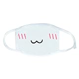 ESTD Anime Emoticon Anti-Dust Face MaskKawaii Kaomoji Mouth Muffle White (style 1)