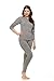 Thermajane Long Johns Thermal Underwear for Women Fleece Lined Base Layer Pajama Set Cold Weather (Small, Grey)