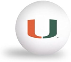 NCAA University of Miami Hurricanes 6 pack Ping Pong Balls