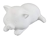 Creative Hobbies Tiny TOT Pig, Case of 6, Unfinished Ceramic Bisque, with How to Paint Your Own Pottery Booklet