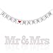 KAKOO Just Married Wedding Banner Bunting Banners Pennant Vintage Hanging Garland Decoration with Mr Mrs Signs Letters for Reception Bridal Shower and Engagement Photo Garden Outdoor