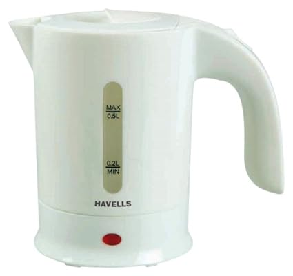 Havells Travel Ease 0.5-Litre 650-Watt Kettle (White)