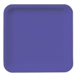Creative Converting Touch of Color 18 Count Square Paper Dinner Plates, Purple